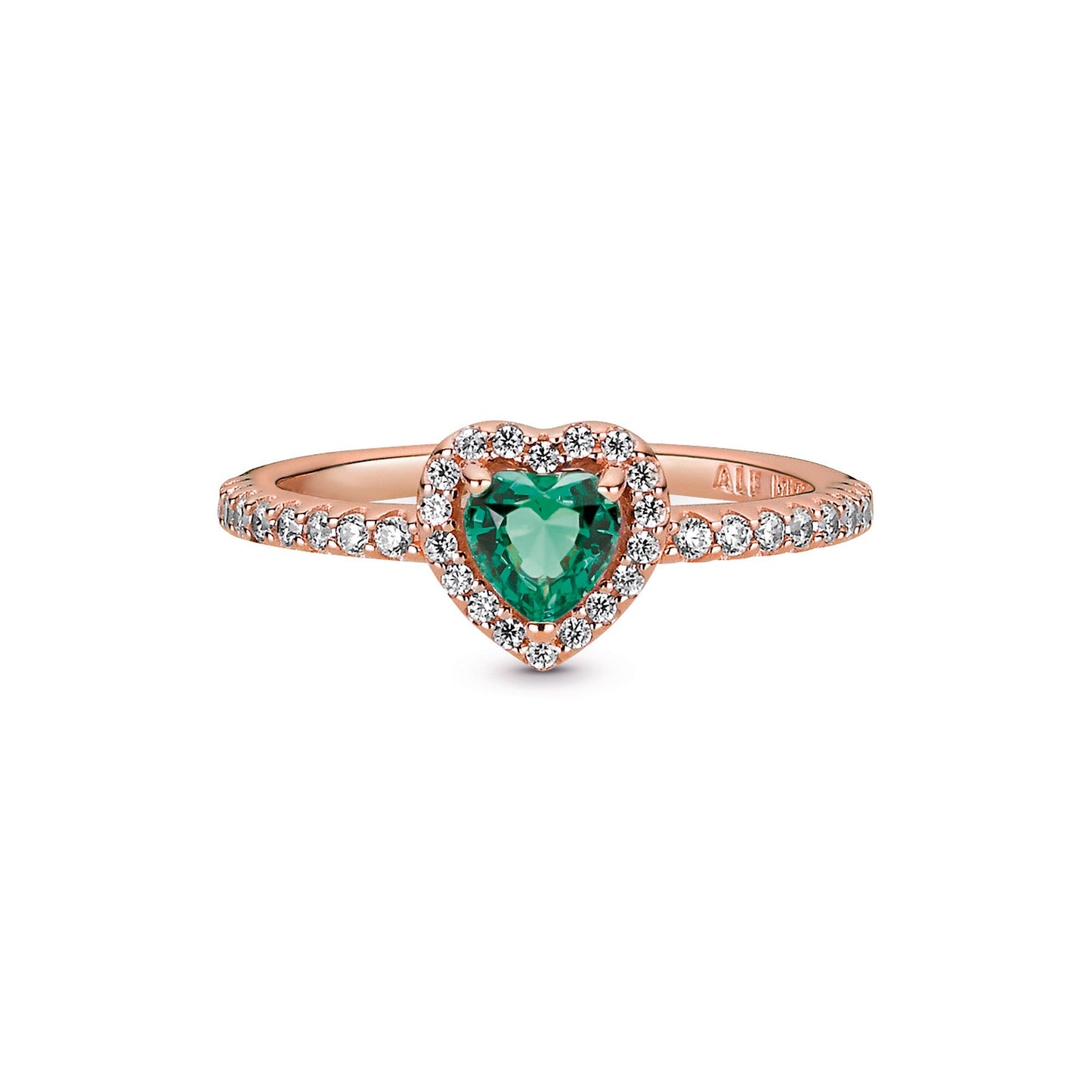 Sparkling Elevated Heart Ring