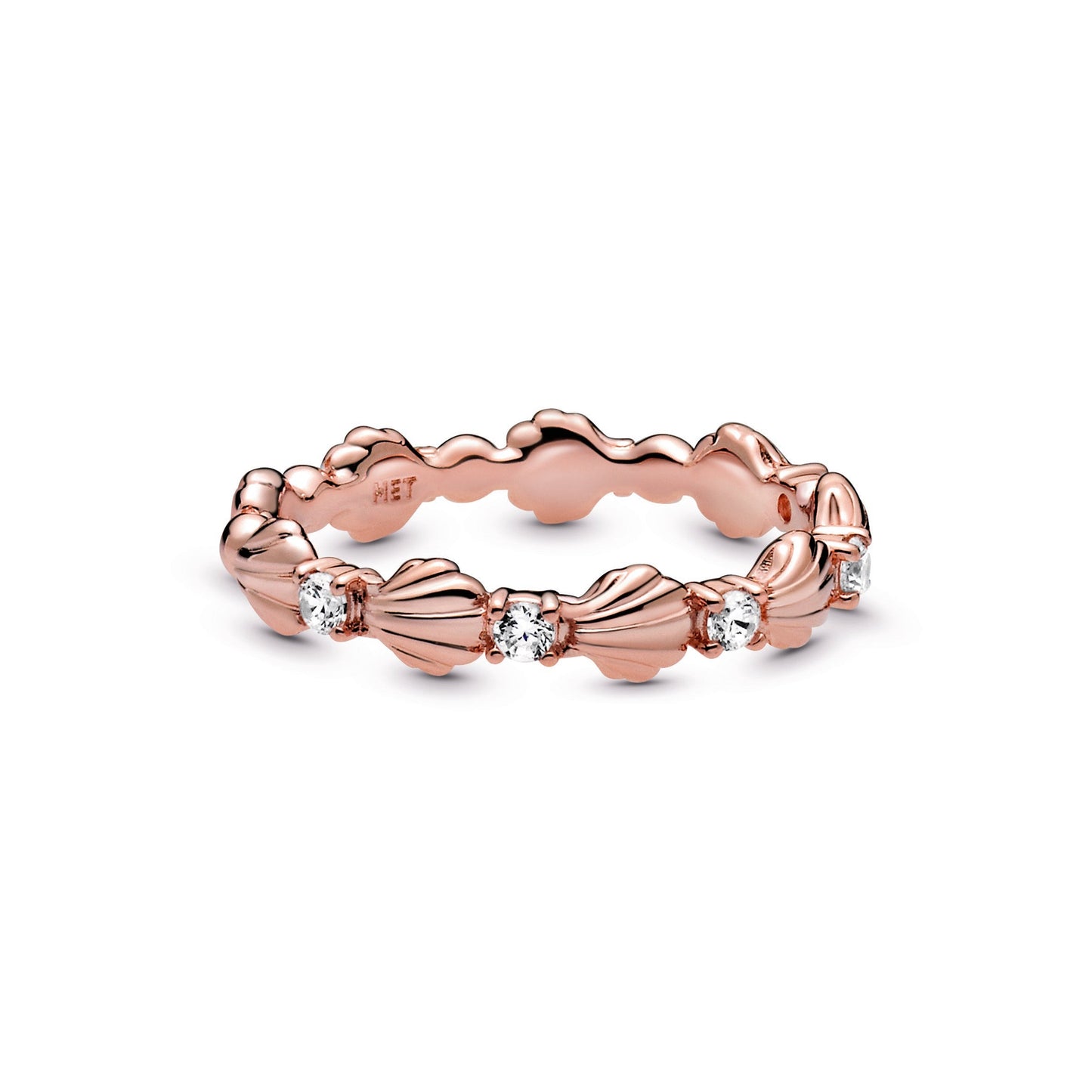 Sparkling Seashell Band Ring