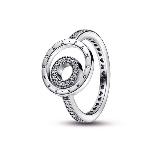 Pandora Signature Logo Circles Pavé Ring