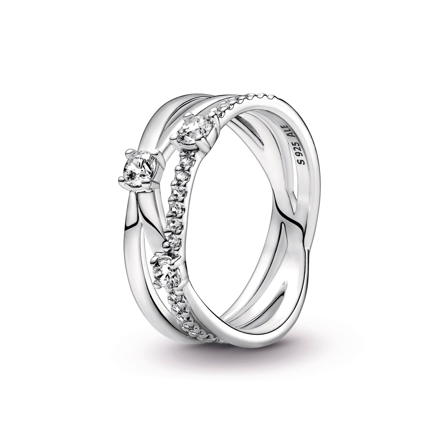 Sparkling Triple Band Ring