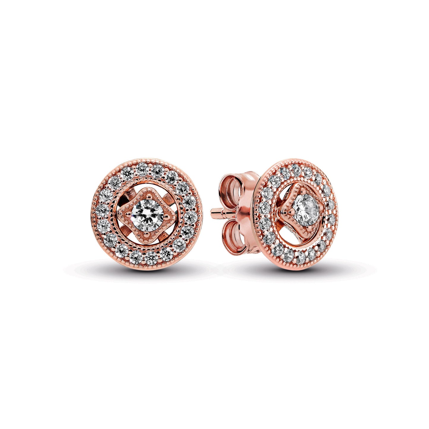 Vintage Circle Stud Earrings