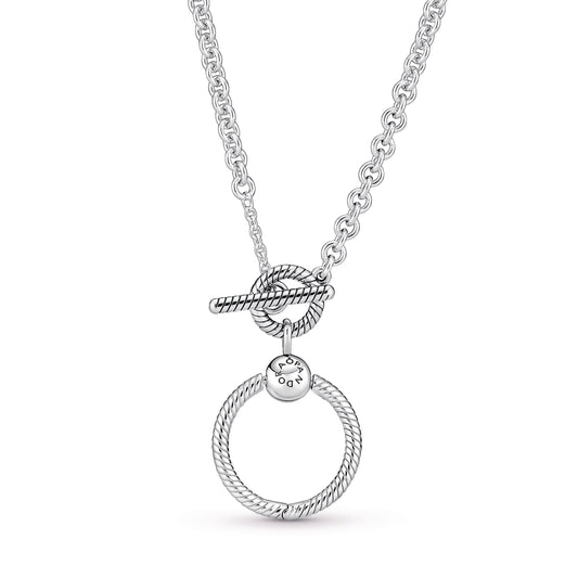 Pandora Moments O Pendant T-bar Necklace