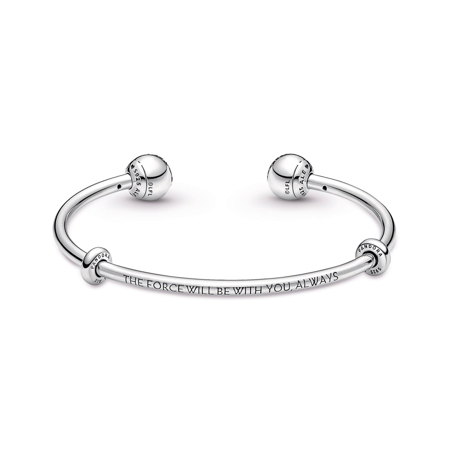 Pandora Moments Star Wars™ Light & Dark Side Logo Open Bangle