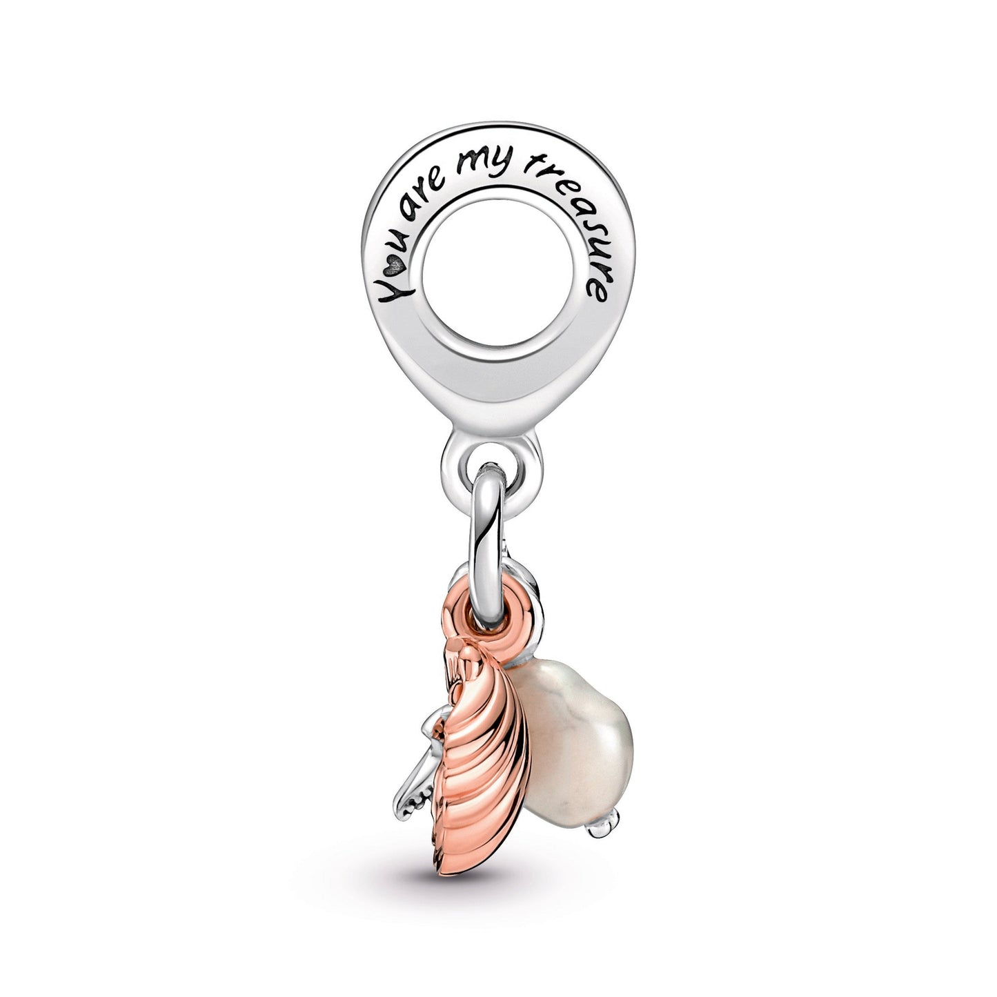 Freshwater Cultured Pearl, Starfish & Shell Triple Dangle Charm