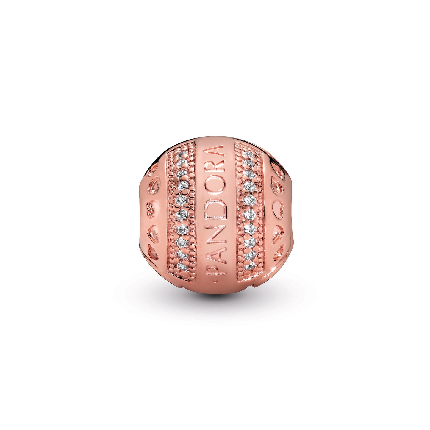 Pandora Logo Round Clip Charm
