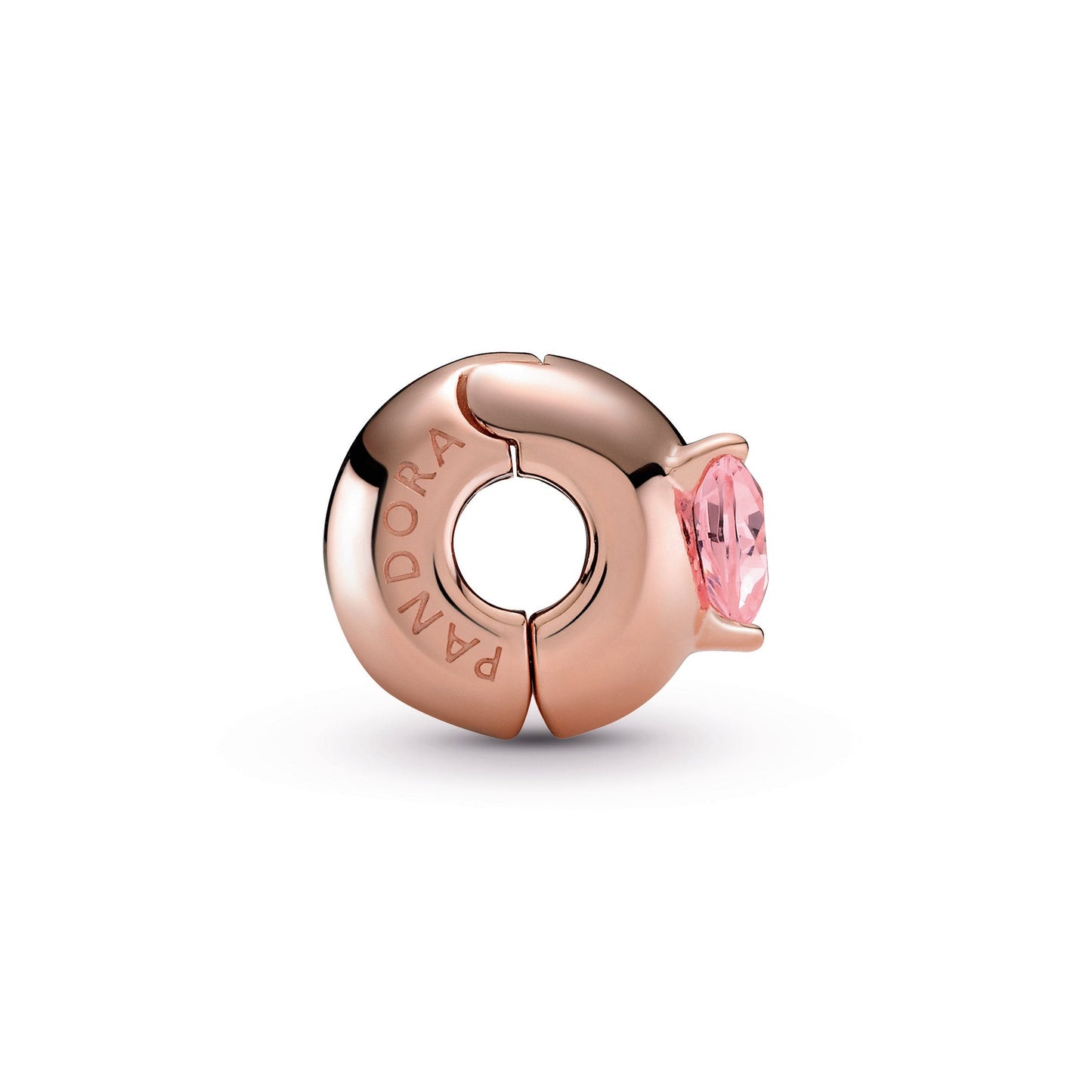Pink Heart Solitaire Clip Charm