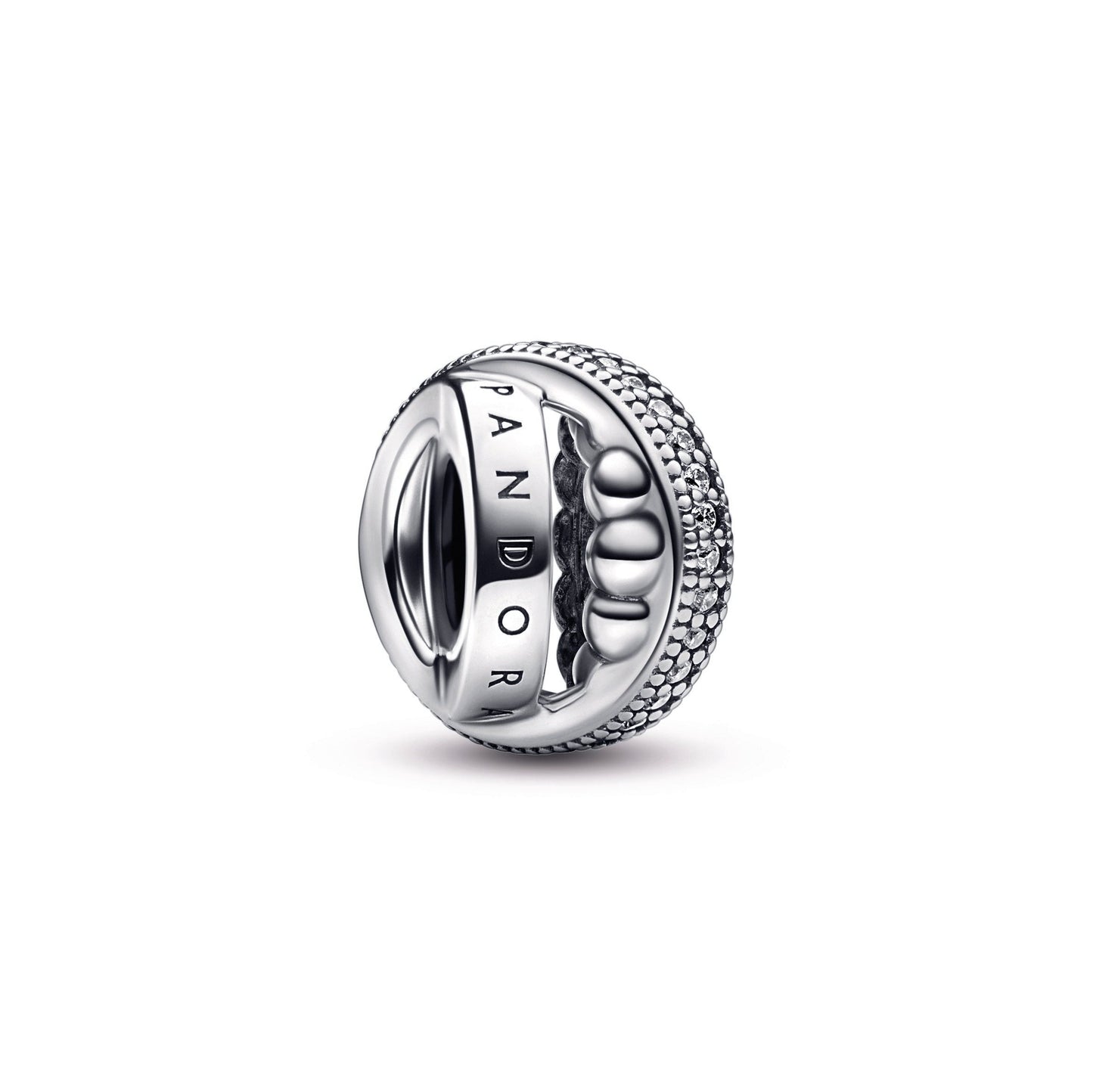 Pandora Logo, Pavé & Beads Charm