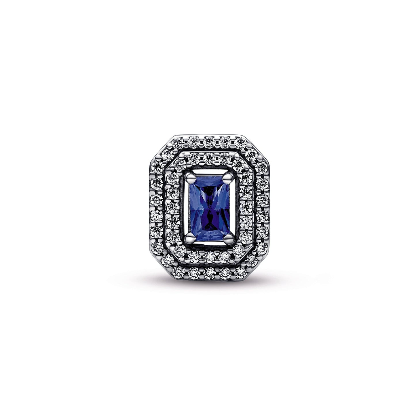 Blue Sparkling Levelled Rectangular Charm
