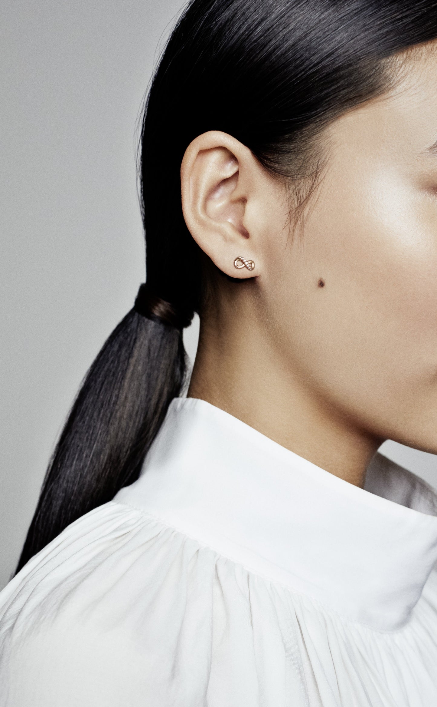 Sparkling Infinity Stud Earrings