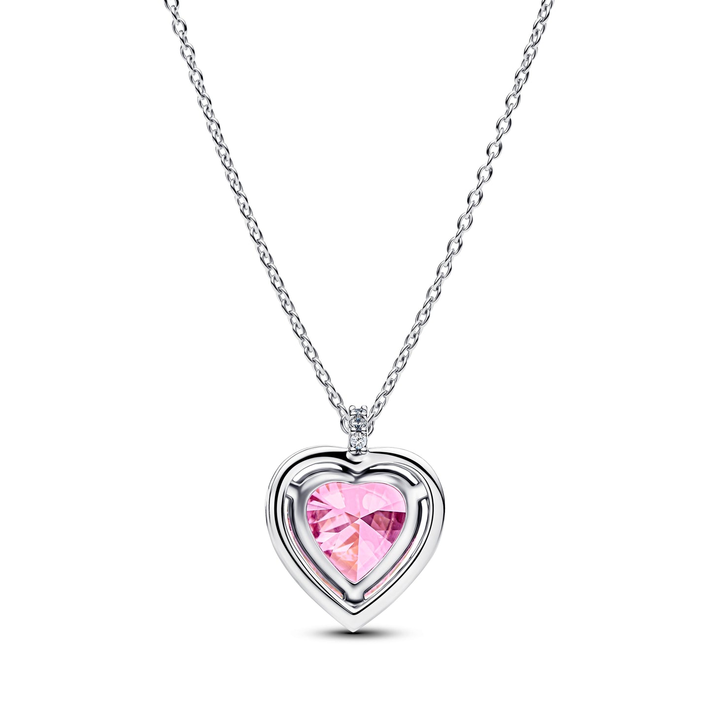 Pink Halo Heart Collier Necklace