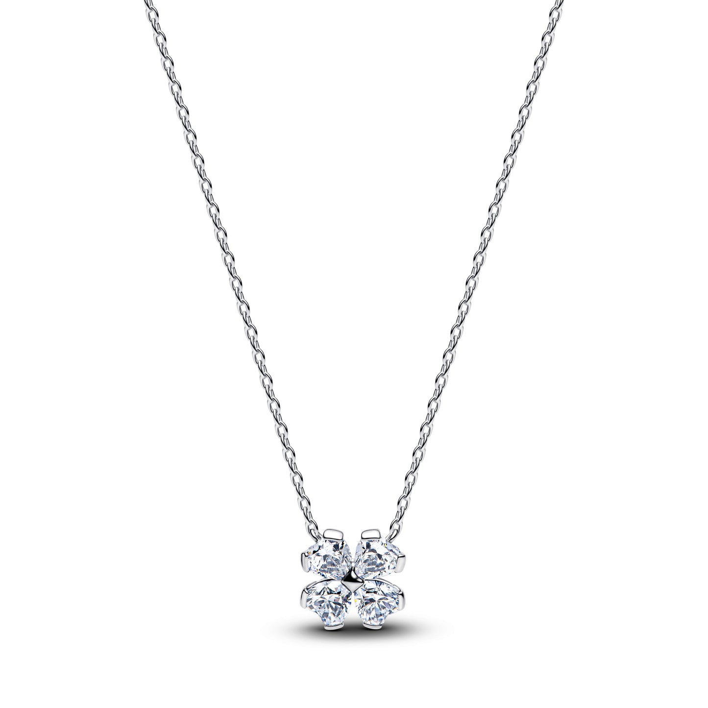 Sparkling Lucky Clover Pendant Necklace