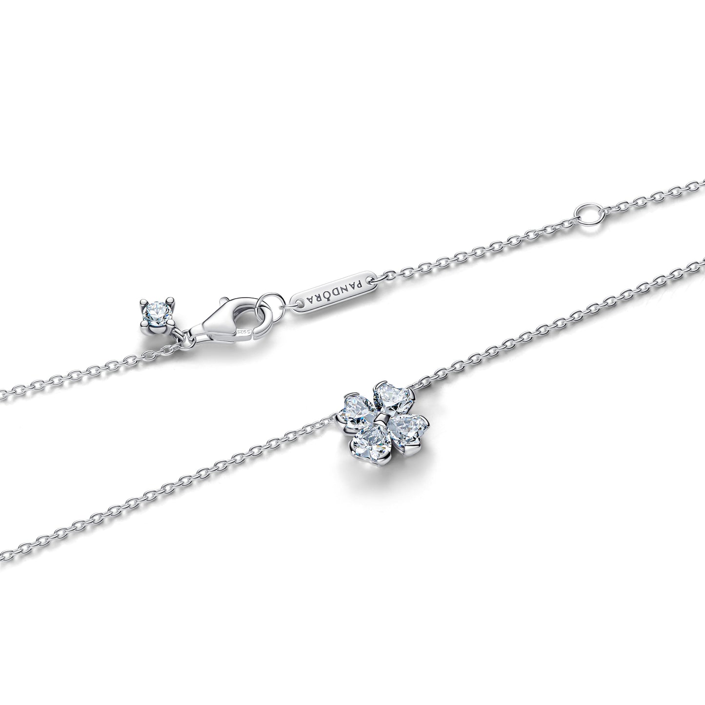 Sparkling Lucky Clover Pendant Necklace