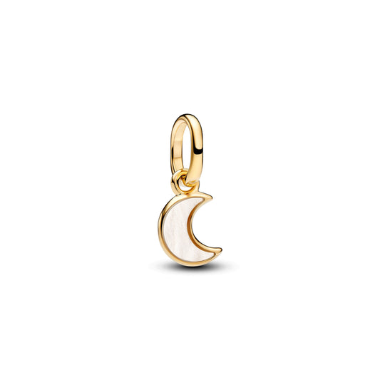 White Crescent Moon Mini Dangle Charm