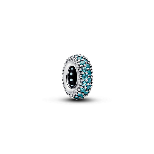Ice Blue Stone Spacer Charm