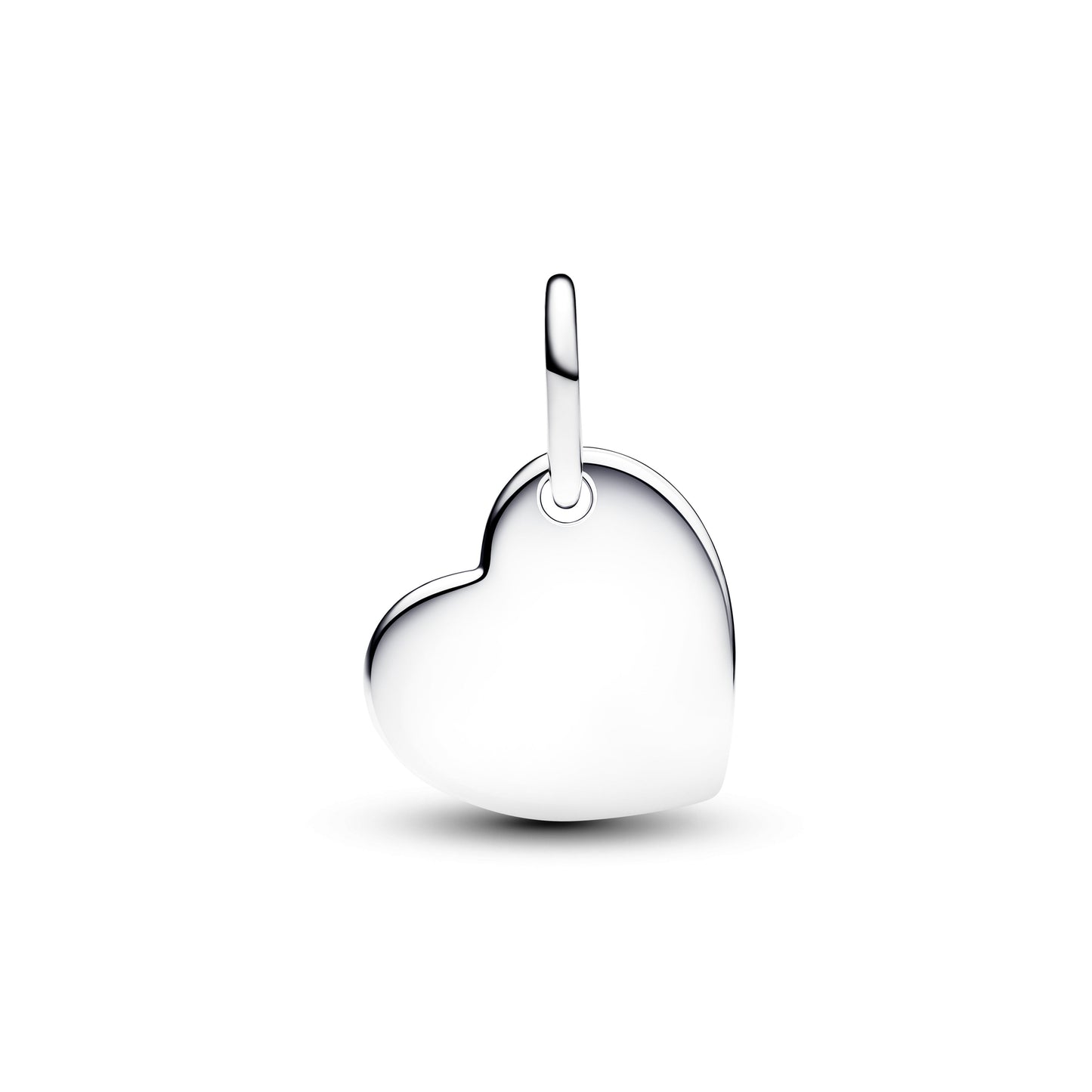 Engravable Heart Red Stone Dangle Charm