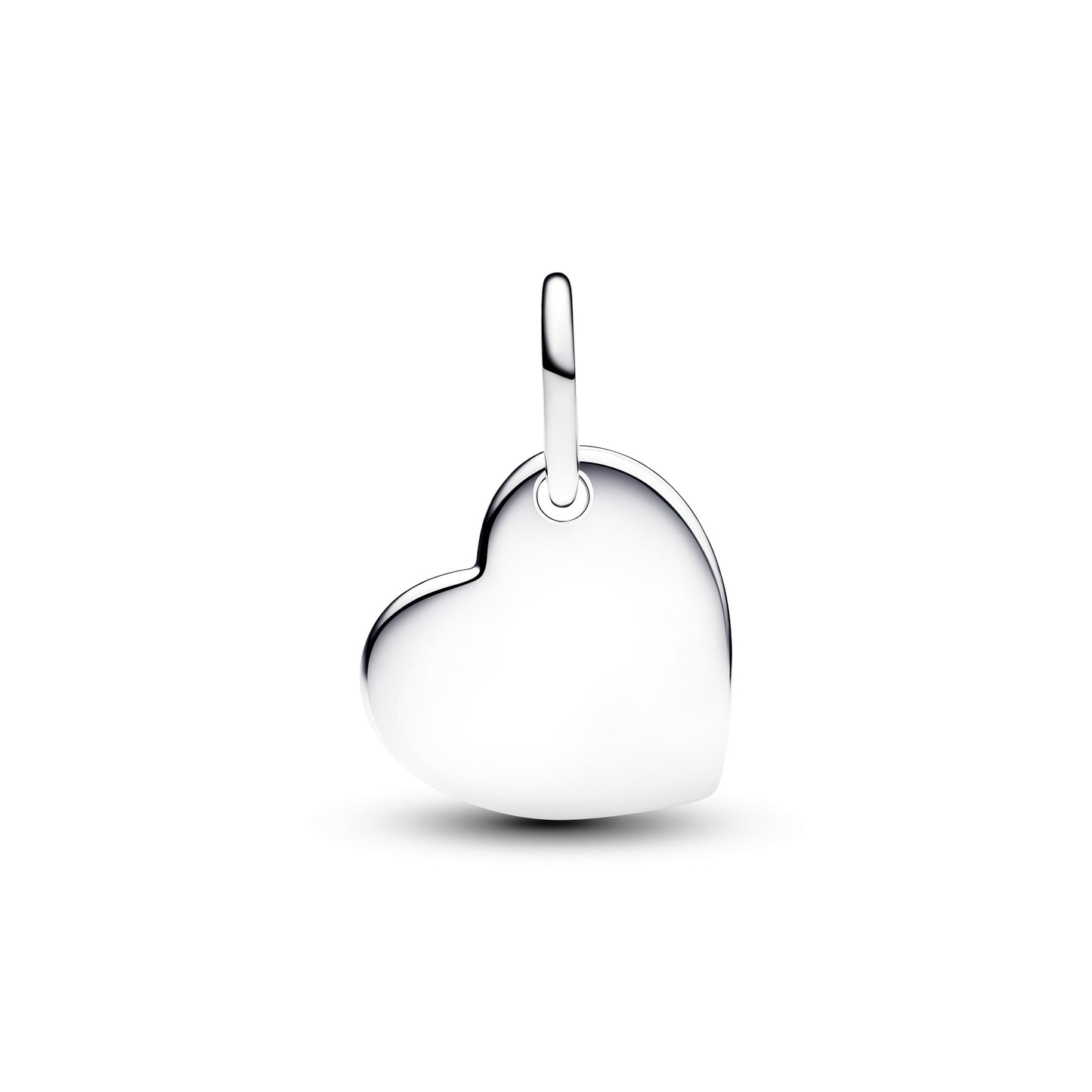 April Engravable Heart Clear Stone Dangle Charm