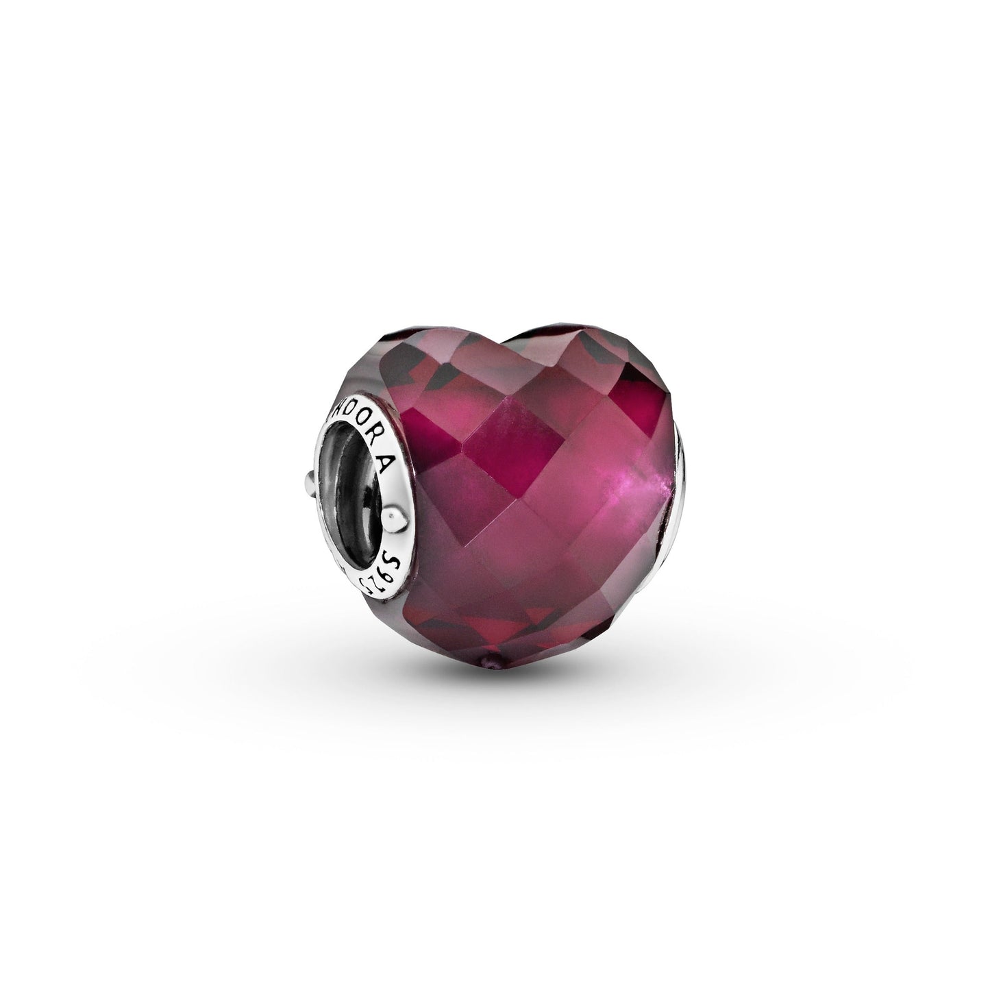 Fuchsia Pink Heart Charm