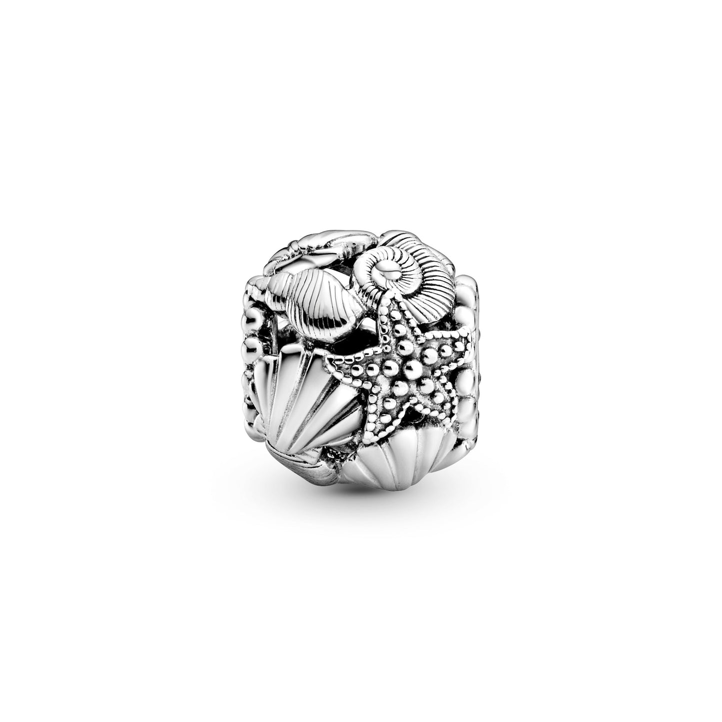 Openwork Starfish, Shells & Hearts Charm