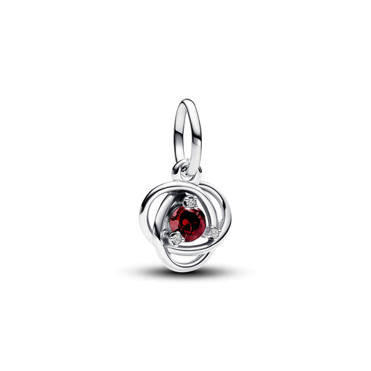 Red Eternity Circle Dangle Charm